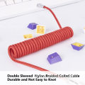 Nylon usb-c coiled cable mechanical keyboard